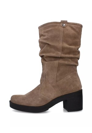 Stivali con plateau - beige