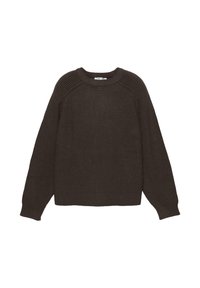 Striktrøje - dark brown