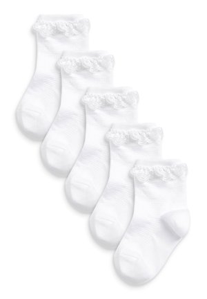 5 PACK - Strumpor - white