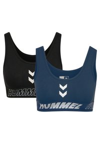 Hummel MAJA 2-PACK SPORTS - Sport-BH med medium stöd - black insigina blue