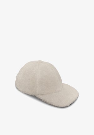 Koorvalge kummist kiiver, mis on valmistatud karvast ja tekstureeritud materjalist, millel on kumer äär ja paneelide disain. Pehme viimistlus, kus pole nähtavat riistvara ega aktsente.