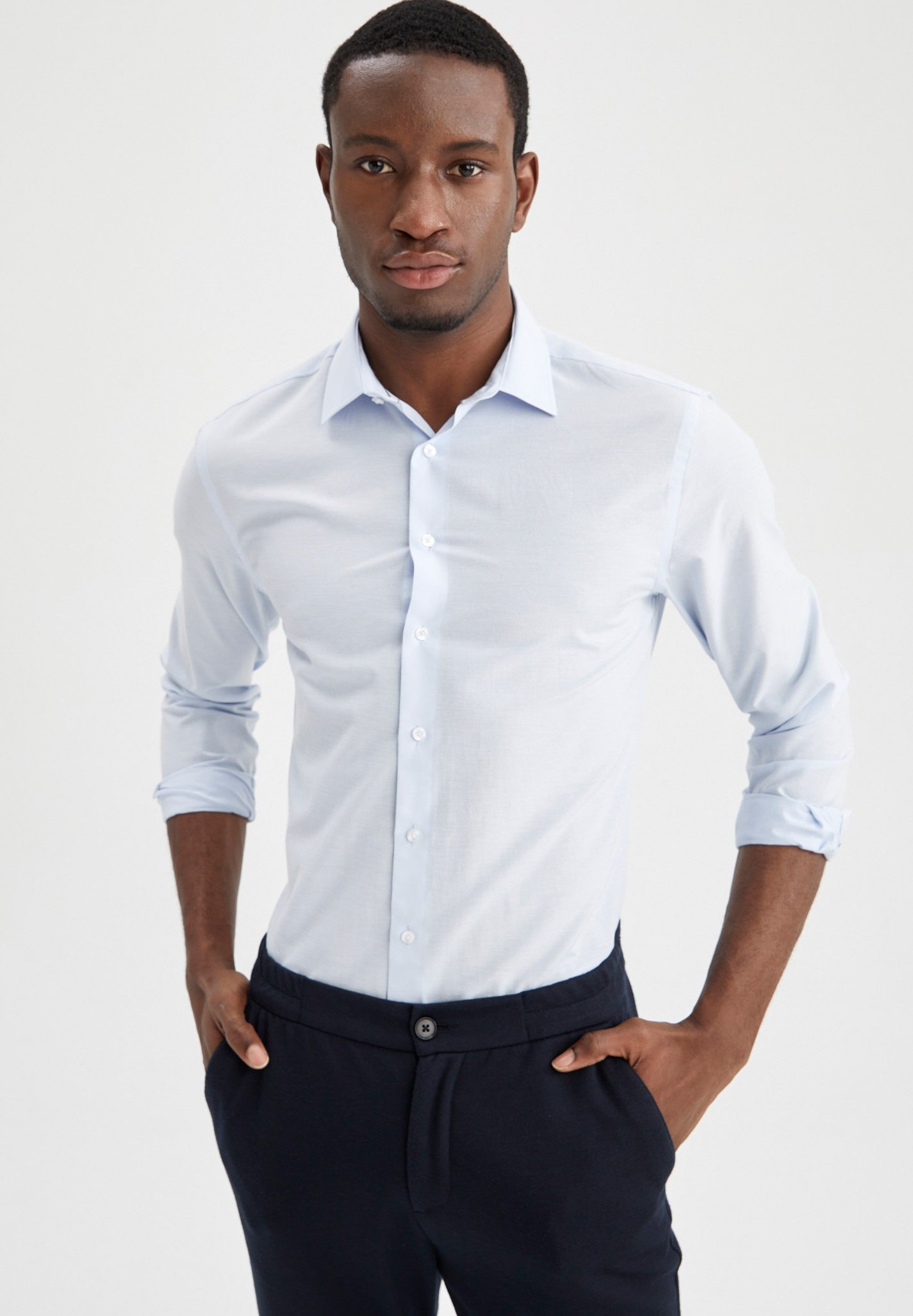 DeFacto SLIM FIT - Formal shirt - blue 
