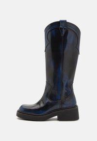 DAFF-EY - Bottes de cowboy / motard - black/galactic blue