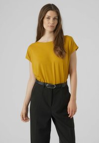 Vero Moda VMAVA PLAIN - T-shirts basic - tawny olive