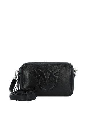Pinko CARRIE CAMERA BAG CLASSIC - Cross body bag - limo black/brushed silver