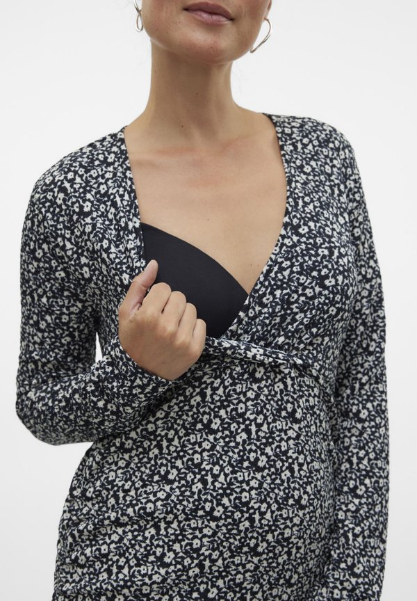 LS JRS MIDI - Shift dress - birch aop:flowers3