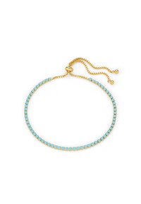 FINE TURQ TENNIS SLIDER BRACELET - Karkötő - gold-coloured