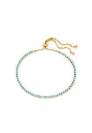 FINE TURQ TENNIS SLIDER BRACELET - Armband - gold-coloured