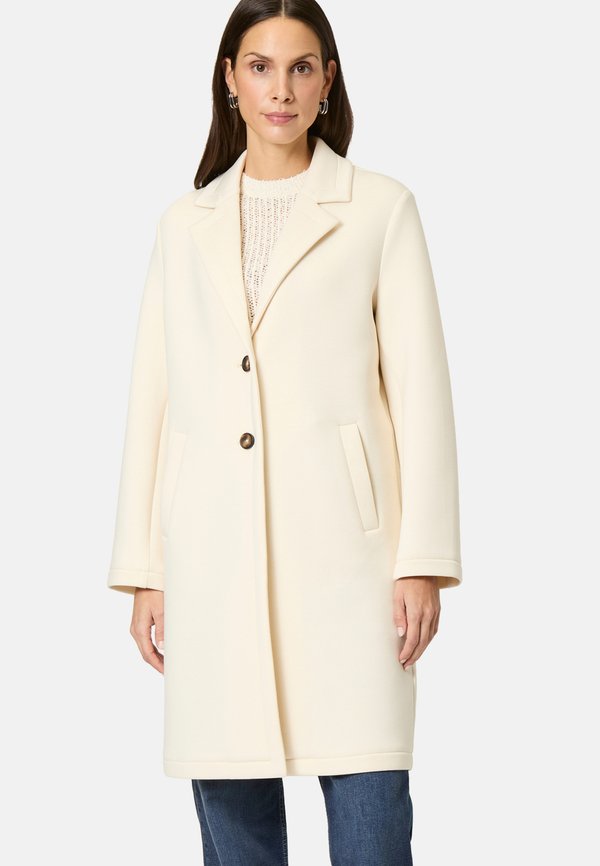 MIT REVERSKRAGEN - Klassischer Mantel - eggnog