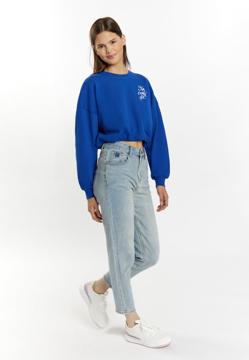 myMo CROPPED KEEPSUDRY Sweatshirt royalblau/blå