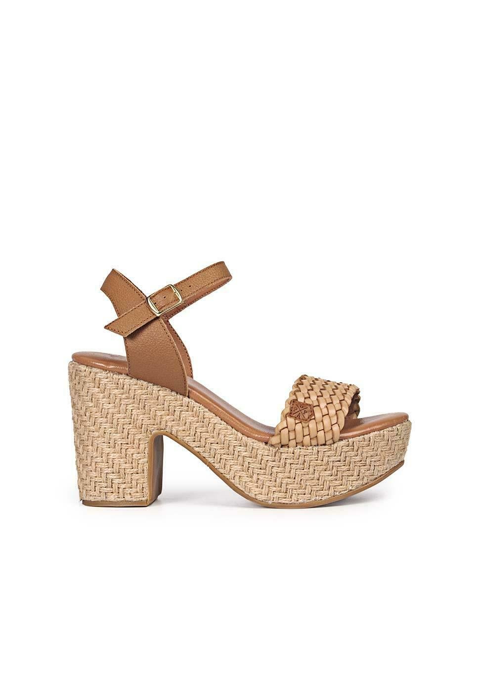 POPA CERVERA TRENZADO - Sandalias de cuña - cuero/marrón - Zalando.es