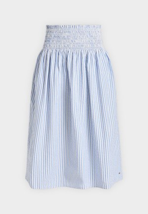 Tommy Hilfiger, SWIMSHOP SEERSUCKER SMOCKED SKRT - Φούστα σε γραμμή Α - blue spell/white