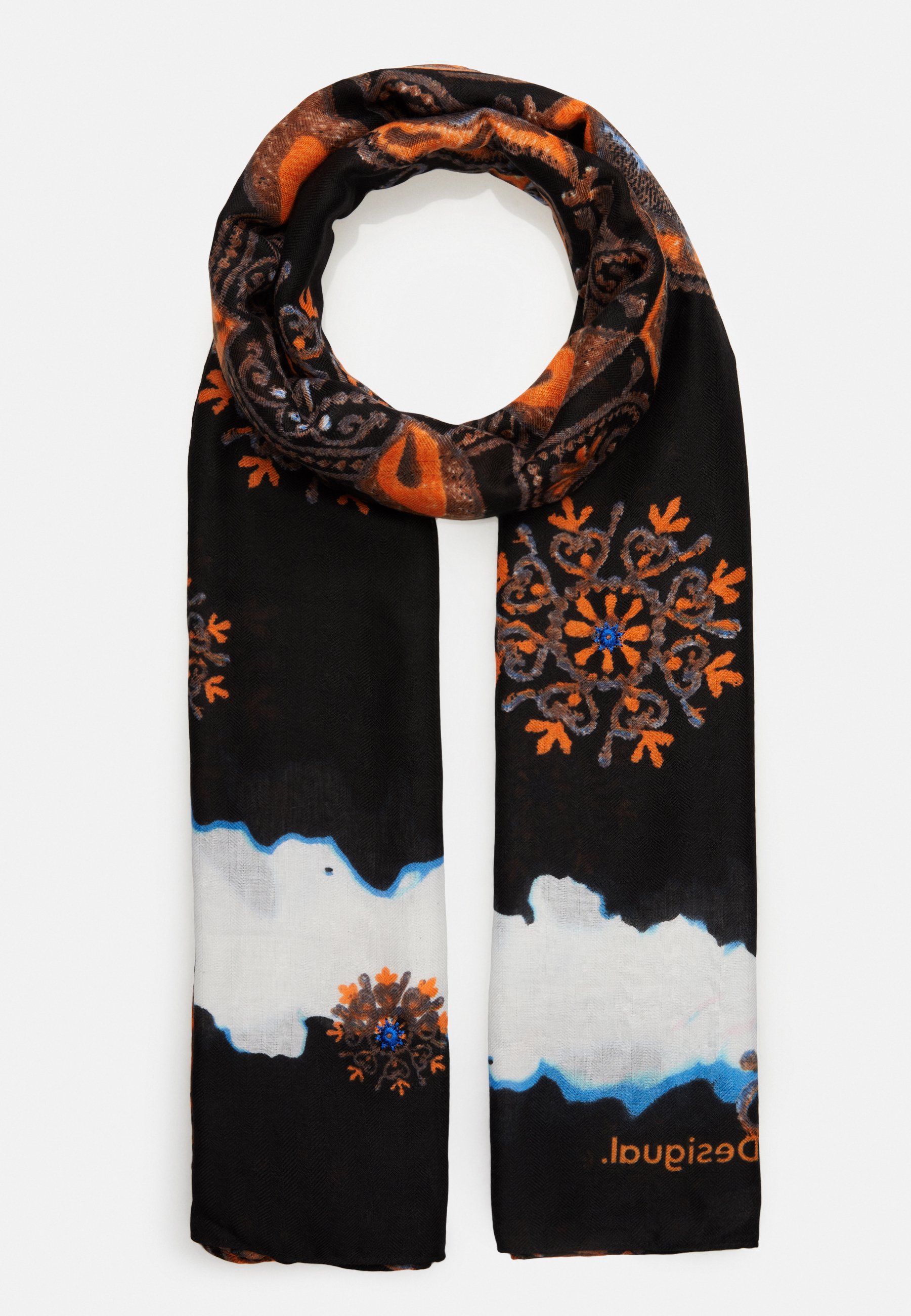 Desigual Foul Deva Scarf Black Zalando Co Uk