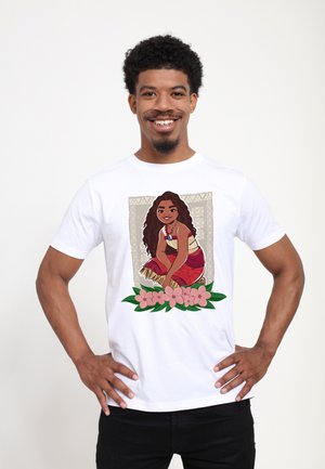 MOANA FLOWERS - Camiseta estampada - white