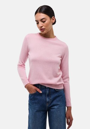 PULL COL ROND EN - Pullover - guimauve