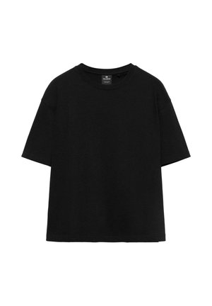 PULL&BEAR, PREMIUM SHORT SLEEVE T-SHIRT - Osnovna majica kratkih rukava - black