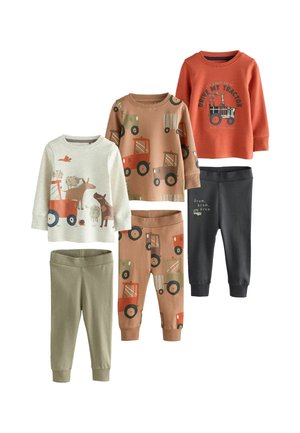 SNUGGLE 3 PACK - REGULAR FIT  SET - Pyjama - brown orange