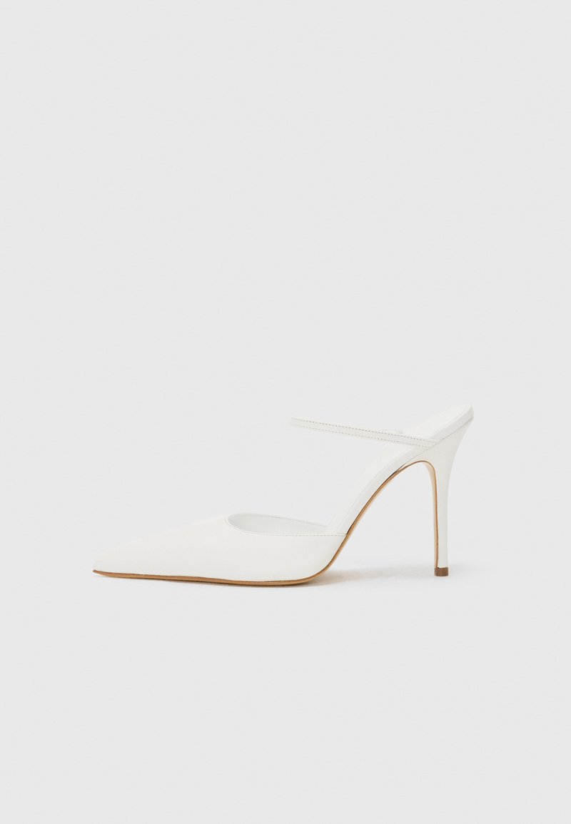 GIABORGHINI THE POINT - Pantofle na podpatku - optic white