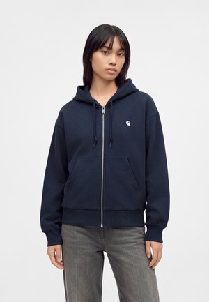 Carhartt WIP, HOODED CASEY - Суитшърт с цип - dark navy/silver-coloured