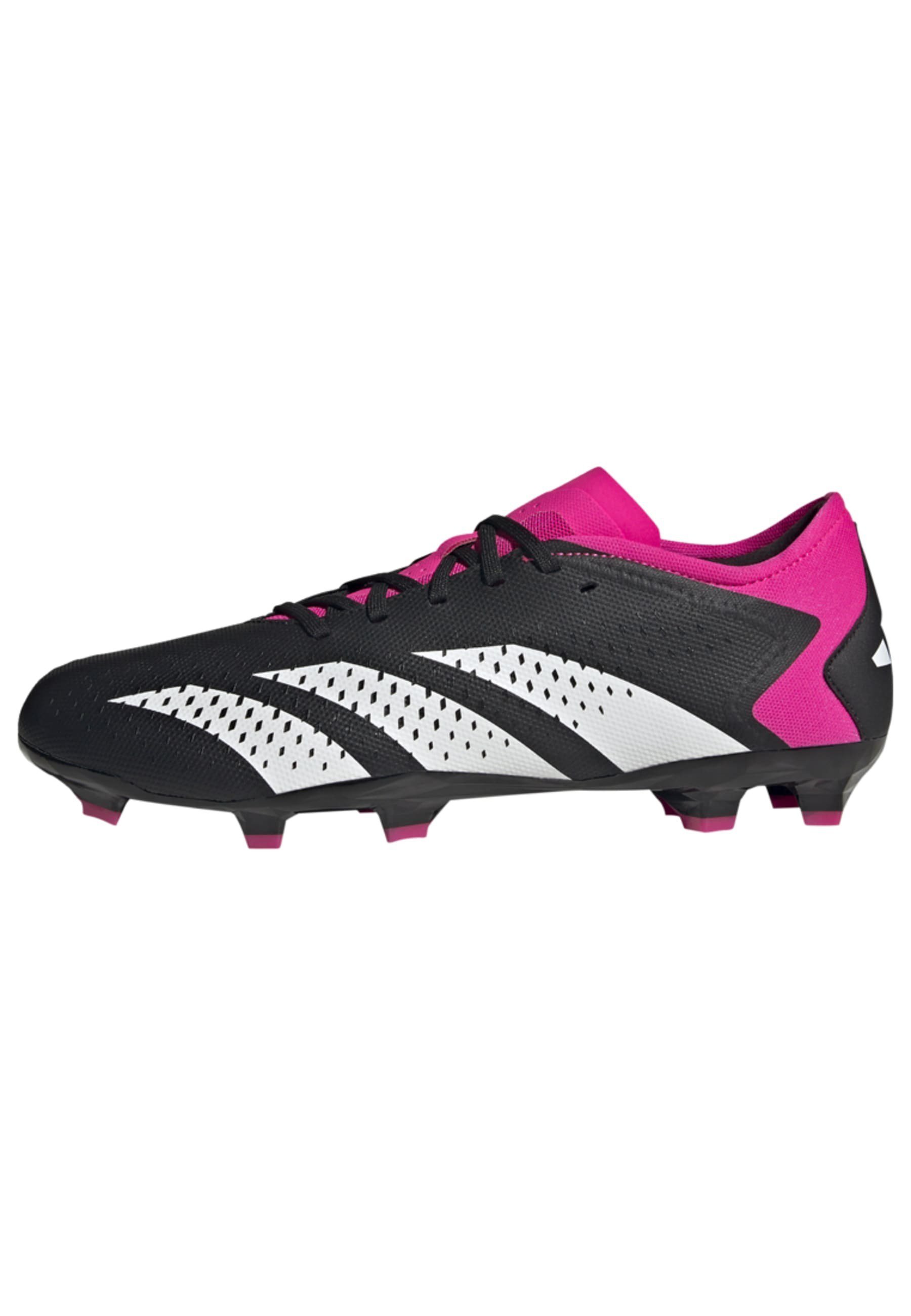 LOW Nocken pink/schwarz Performance adidas PREDATOR black/cloud Fußballschuh - shock - ACCURACY.3 core white/team FG