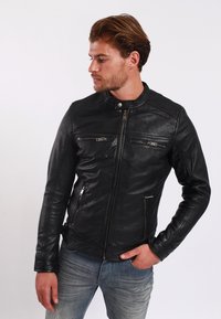 LUBAN - Veste en cuir - black
