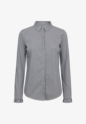 Mos Mosh, MMMATTIE FLIP STRIPE SHIRT - Overhemdblouse - anthrazit weiß -