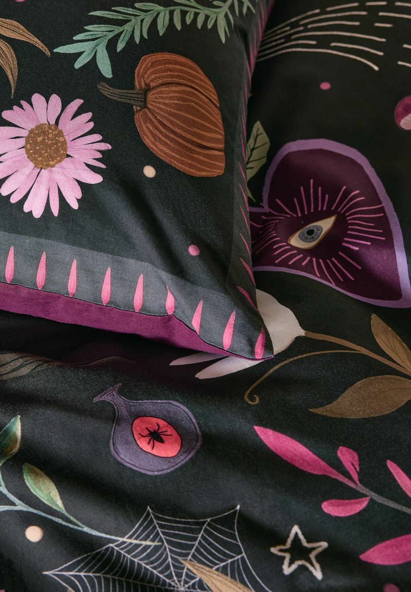 Next WHIMSICAL PUMPKIN HALLOWEEN DUVET COVER AND PILLOWCASE SET - Bettwäsche - black/schwarz