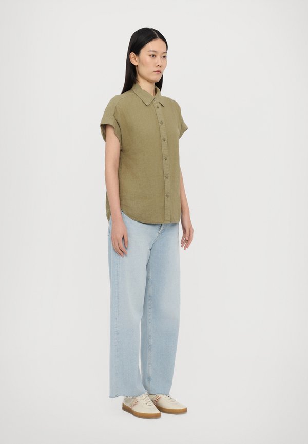 SLEEVELESS SHIRT - Button-down blouse - olive3