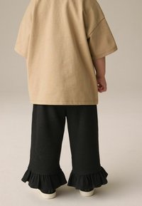 Next REGULAR FIT - TEXTURED FRILL HEM WIDE - Bukser - charcoal grey
