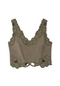 EMBROIDERED CUTOUT - Top - green