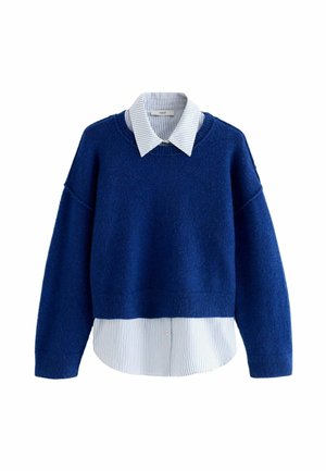 2 IN 1 LAYER - Stickad tröja - blue