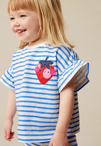 Next - SHORT SLEEVE - REGULAR FIT - T-shirt print - blue stripe strawberry Miniatuurafbeelding 1