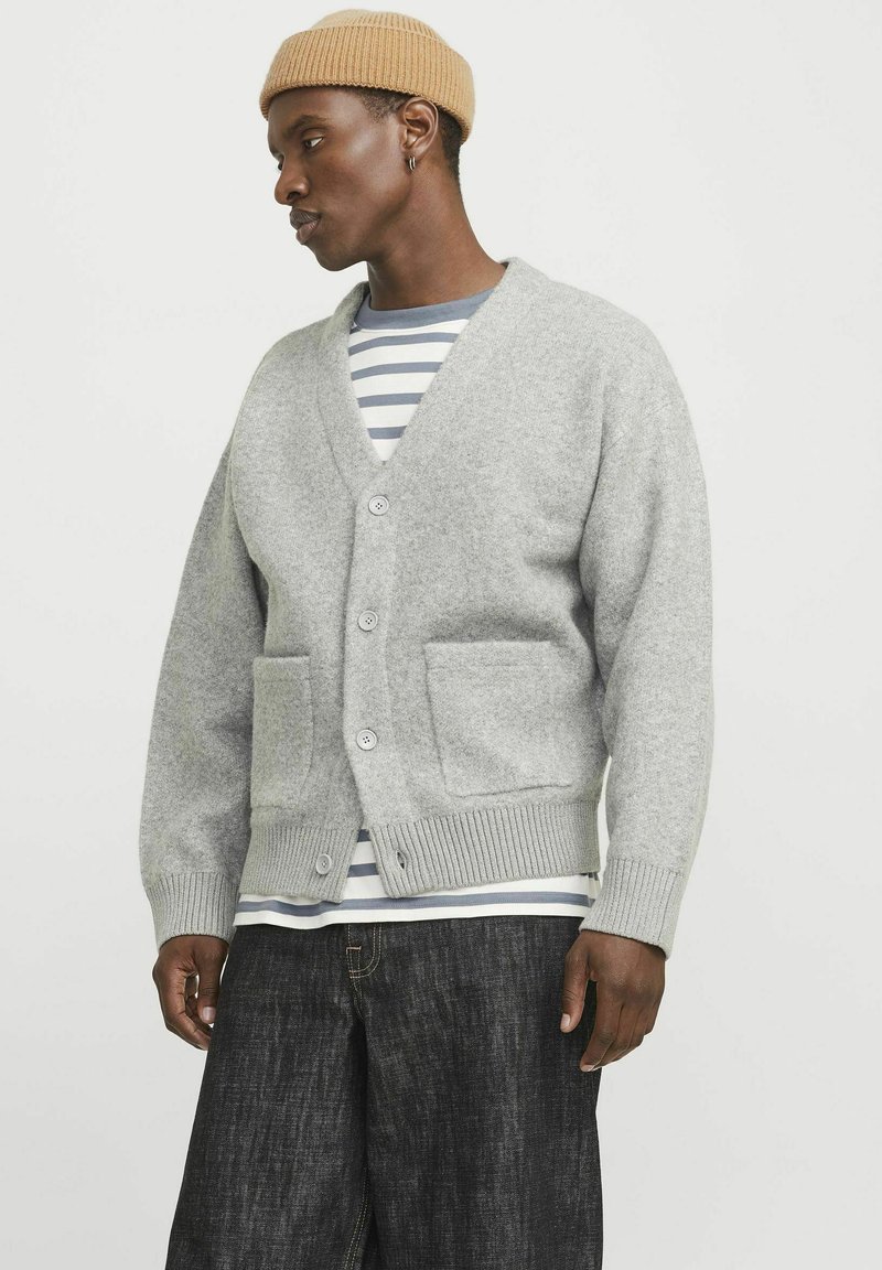 Jack & Jones PREMIUM JORWINTER CROPPED  - Adīta jaka - light grey melange
