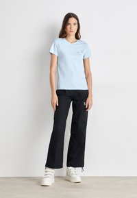 Calvin Klein Jeans MONOLOGO SLIM TEE 2 PACK - Navadna majica - keepsake blue/black