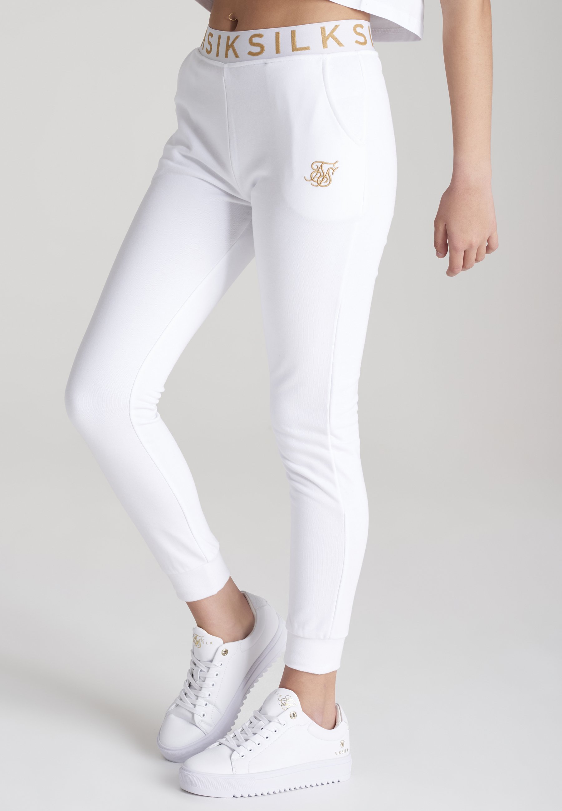 SIKSILK Pantaloni sportivi - white/bianco - Zalando.it