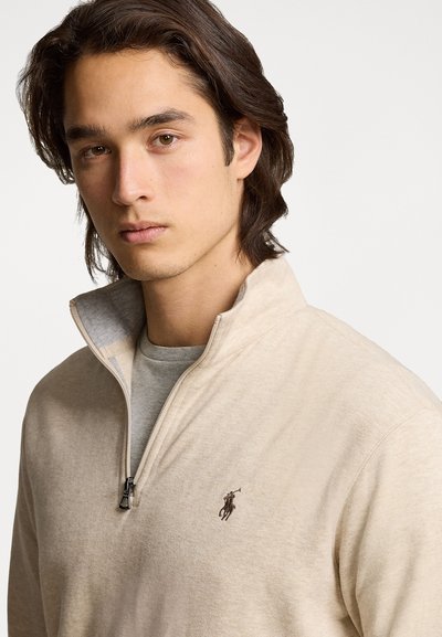 Polo Ralph Lauren LUXURY JERSEY QUARTER ZIP PULLOVER - Sweatshirt - expedition dune heather