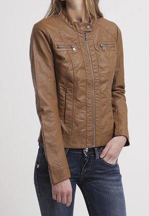 Imitatieleren jas - brown