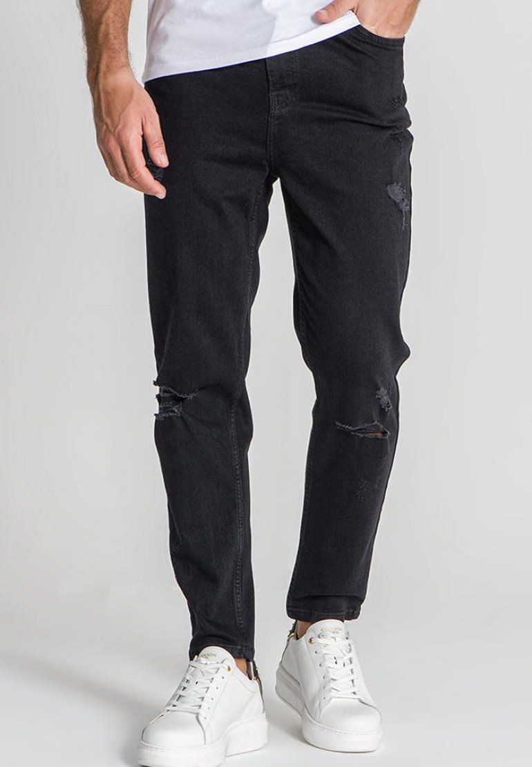 Gianni Kavanagh - RIPPED CARROT  - Slim fit jeans - black, Enlarge