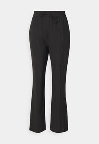 ELASTIC PANT SIDE VENT - Trousers - black