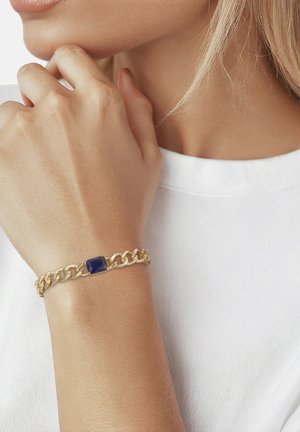 Lulu & Jane, ARMBAND GELBGOLD GLAS BLAU LULU & JANE MODESCHMUCKARMBAND - Pulsera - yellow gold-coloured
