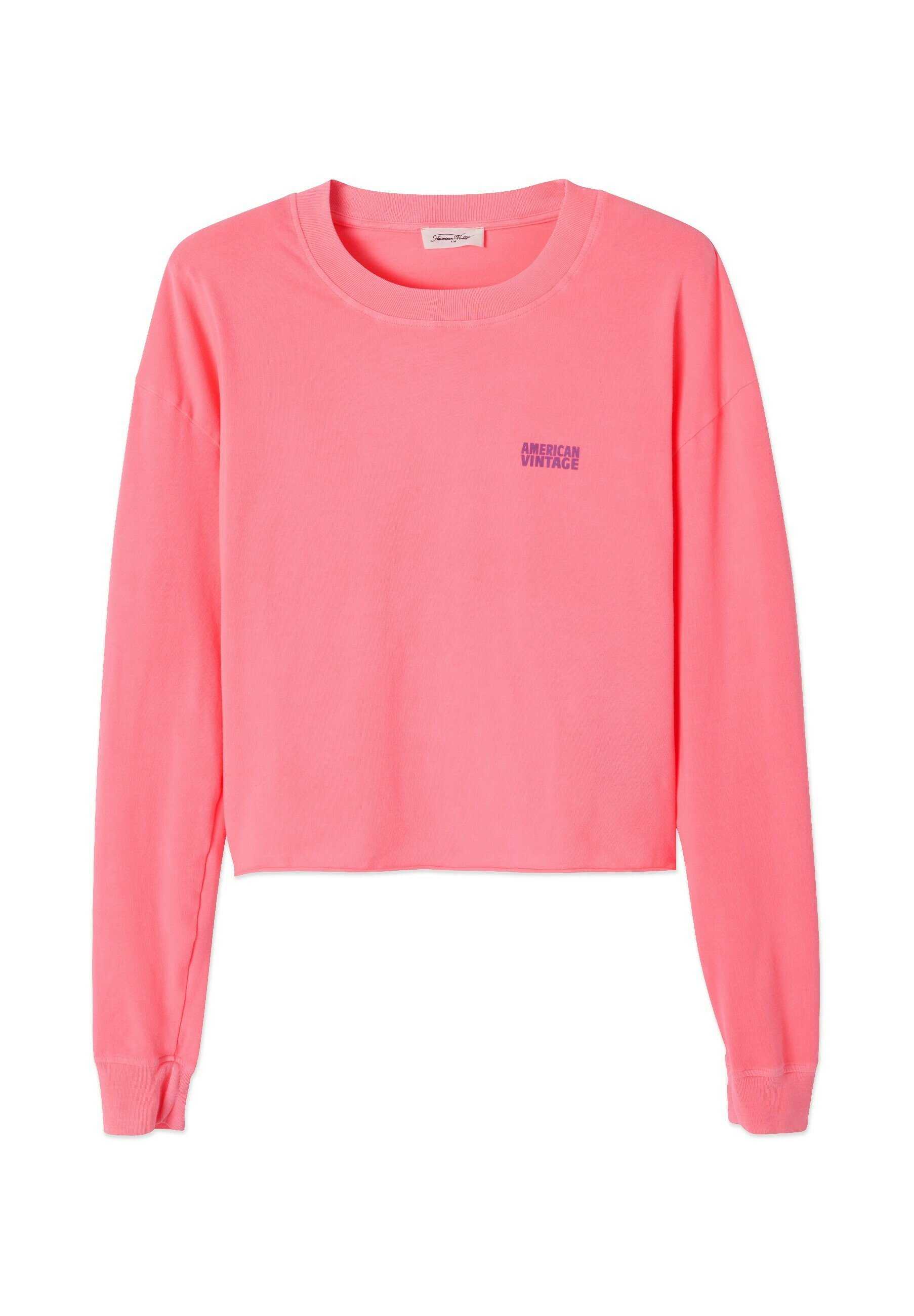 Ameri♡ CHEMICAL OVERDYE LACE SWEAT TOP Women's jumper Vitow - ABYSS BLACK MELANGE 48 Long sleeve