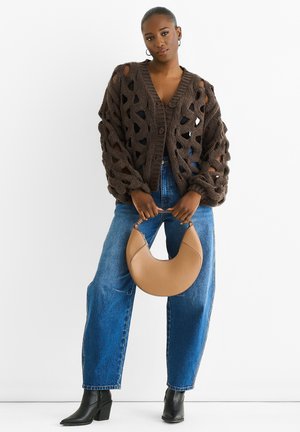 HOLLOW CHUNKY - Cardigan - chocolate