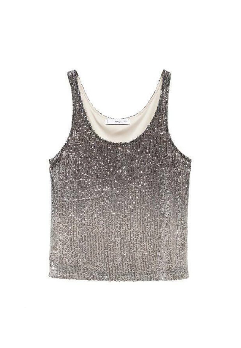 Mango Top zilverkleurig Mango Top zilverkleurig