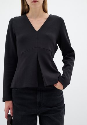 BECENT - Top s dlhým rukávom - black