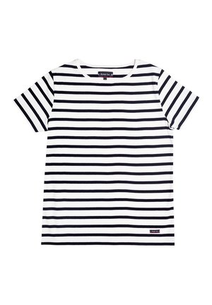 Armor lux MORGAT MARINIÈRE - T-shirt print - blanc/rich navy