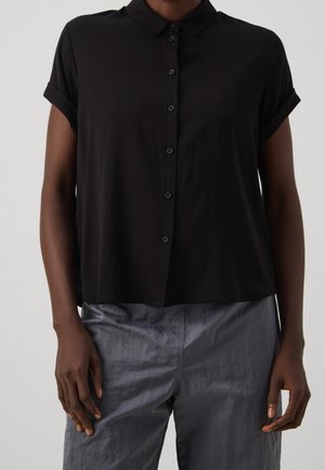 Button-down blouse - black