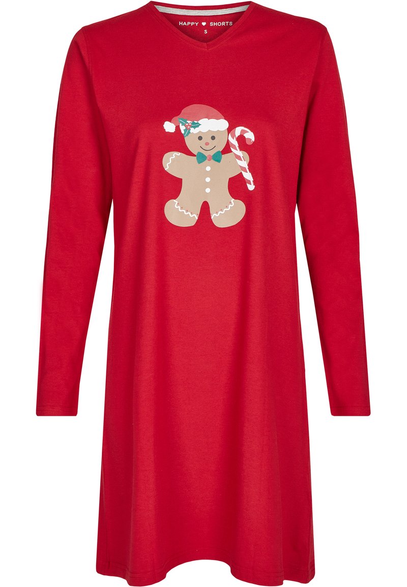 Happy Shorts XMAS Pyjama top gingerbread man/dark red Zalando