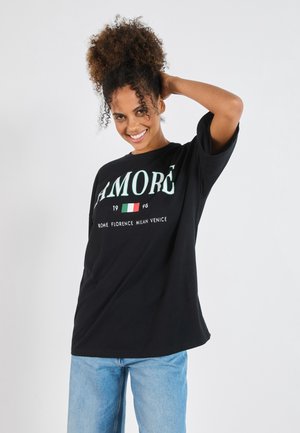 Print T-shirt - black