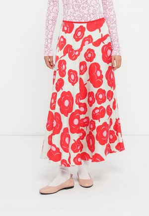 TANSSIT TUMMA - Maksihame - light turquoise/red/pink