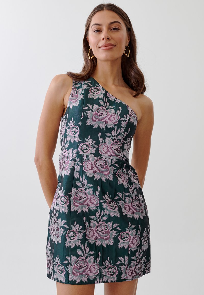 TUSSAH NATASHA MINI    - Shift-haljina - emerald floral jacquard